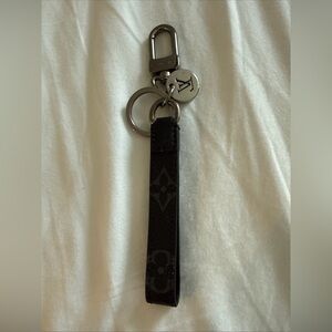 Louis Vuitton Silver and Black Keyring